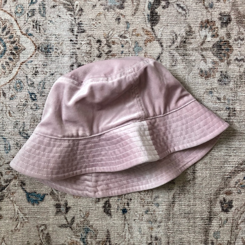 UO Pink Velvet Bucket Hat